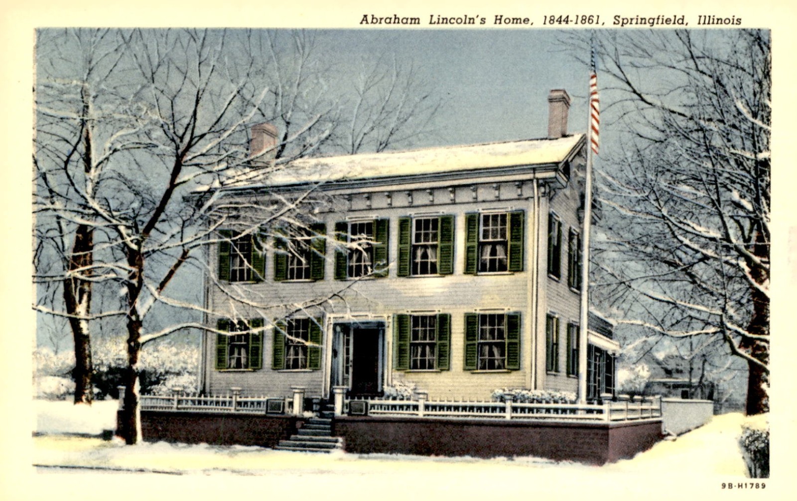 Postcard IL Illinois Springfield Abraham Lincoln's Home Exterior Street View Postcard IL Illinois Springfield Abraham Lincoln's Home Exterior Street View