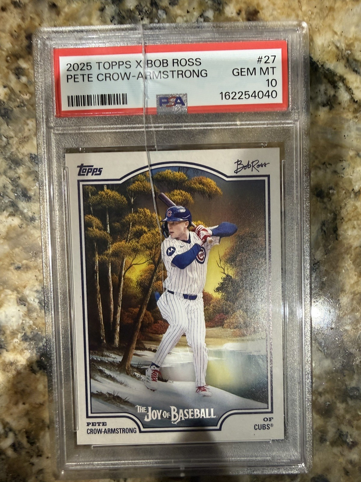 2025 Topps X Bob Ross the Joy of Baseball Pete Crow-Armstrong #27 PSA 10 DAMAGED