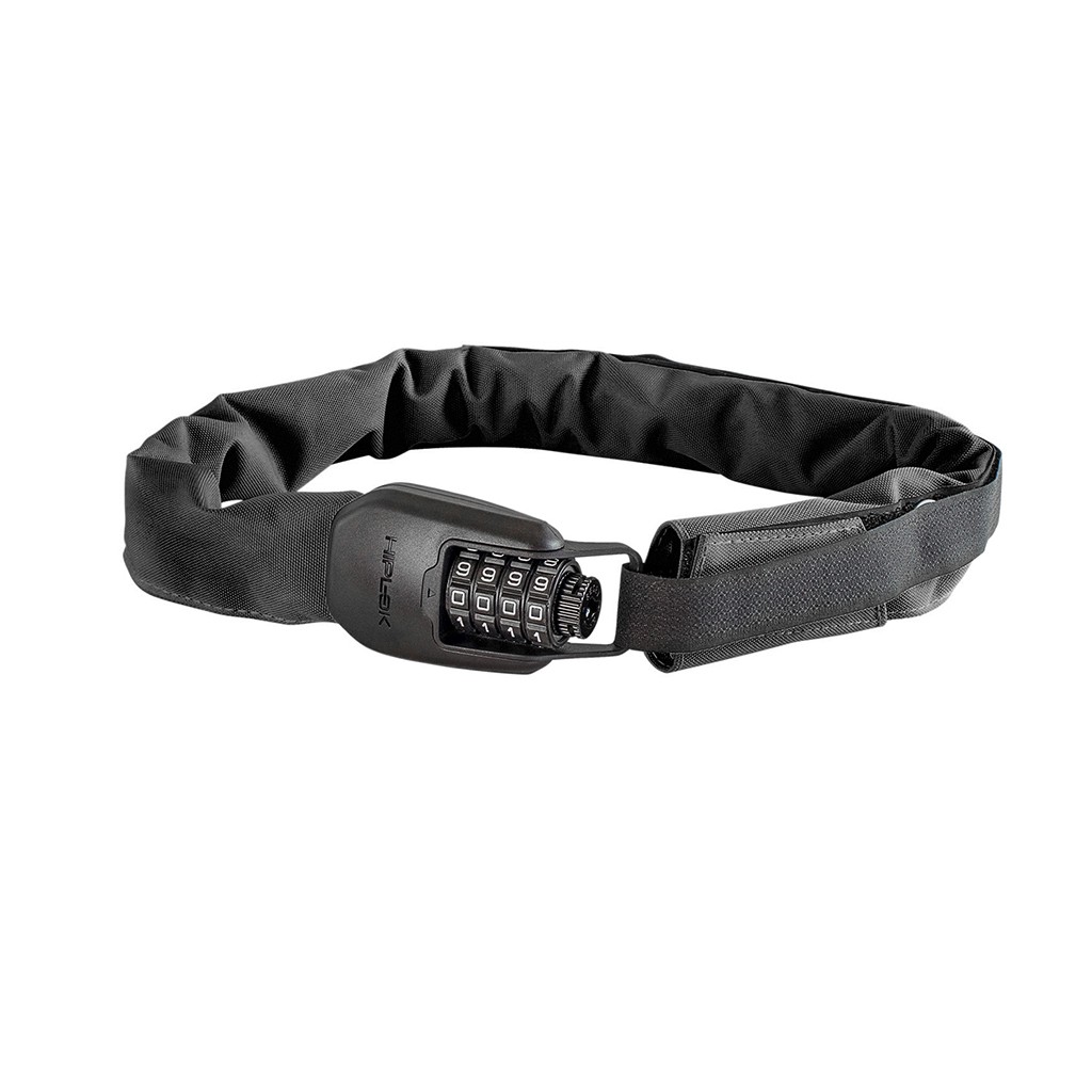Hiplok Spin Chain Lock 6mm Hardened Steel, Combination, Wearable Security, 75cm