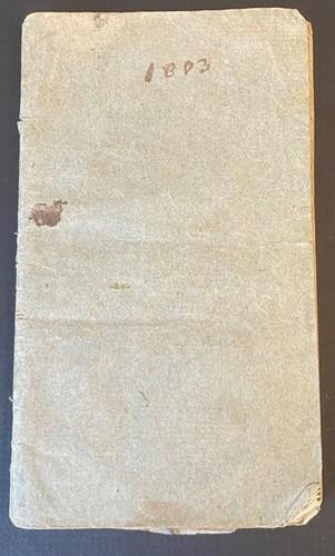 THE CONNECTICUT POCKET ALMANACK Andrew Beers 1803   27th Year of US Independence
