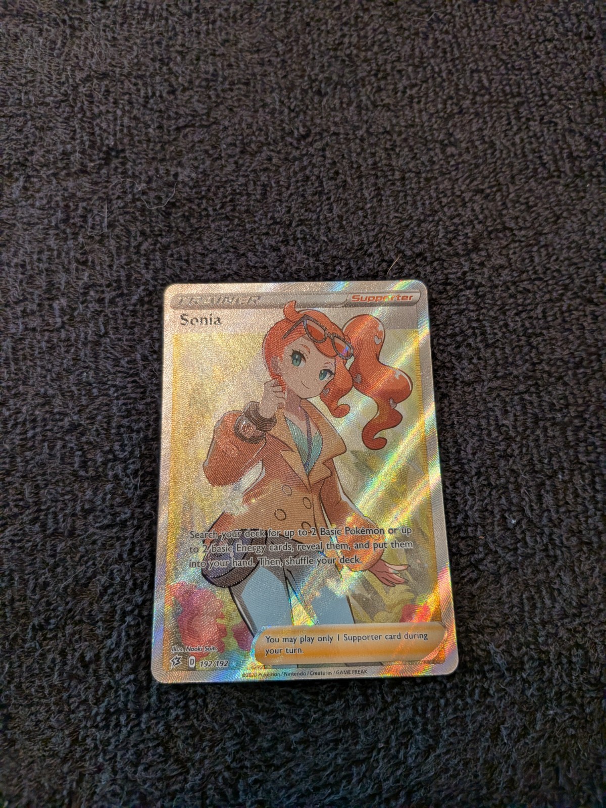 Sonia (Full Art) Holo Ultra Rare SWSH02: Rebel Clash 192/192 NM