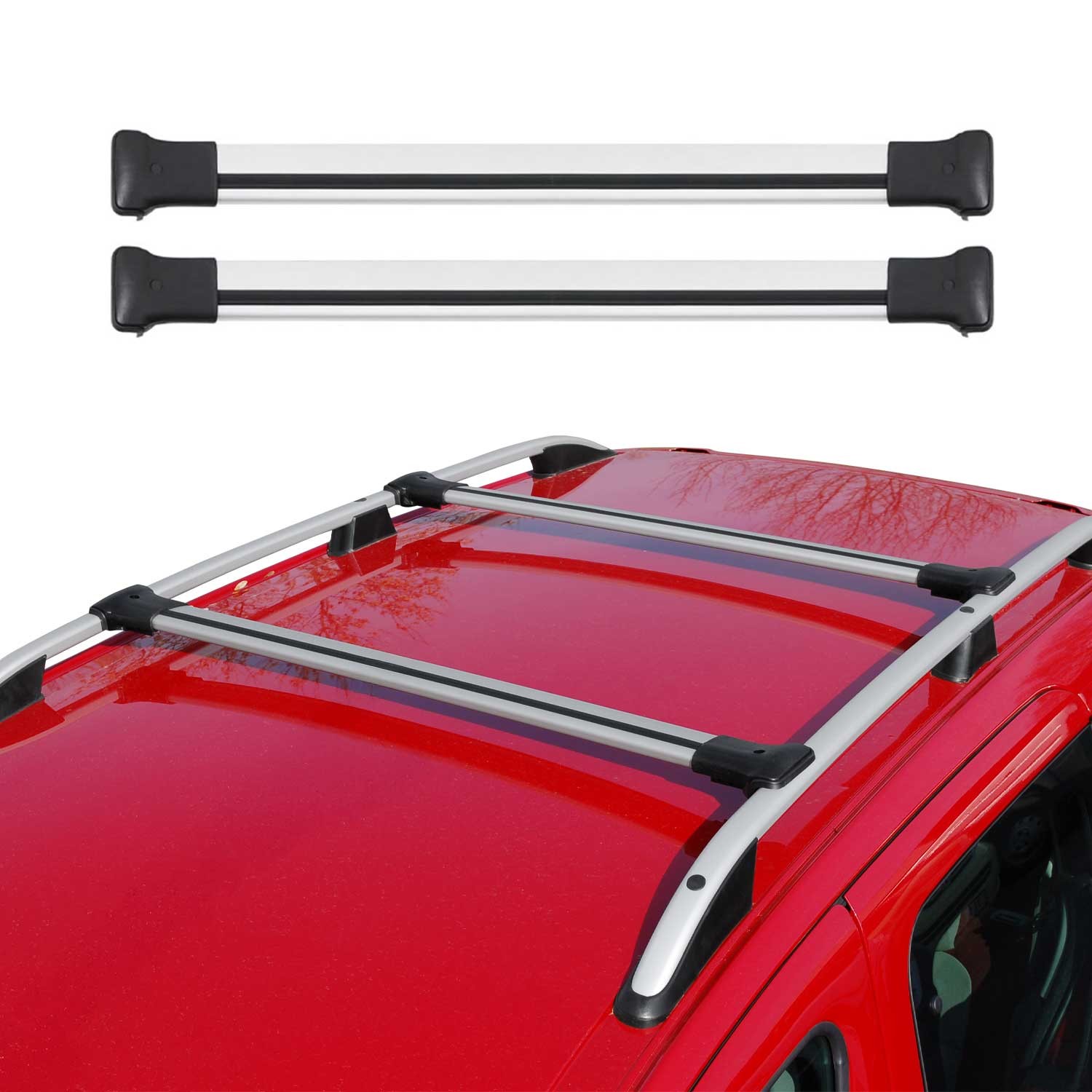 PORSCHE CAYENNE 2002-2010 Roof Racks Elegance V1 Gray 2Pcs
