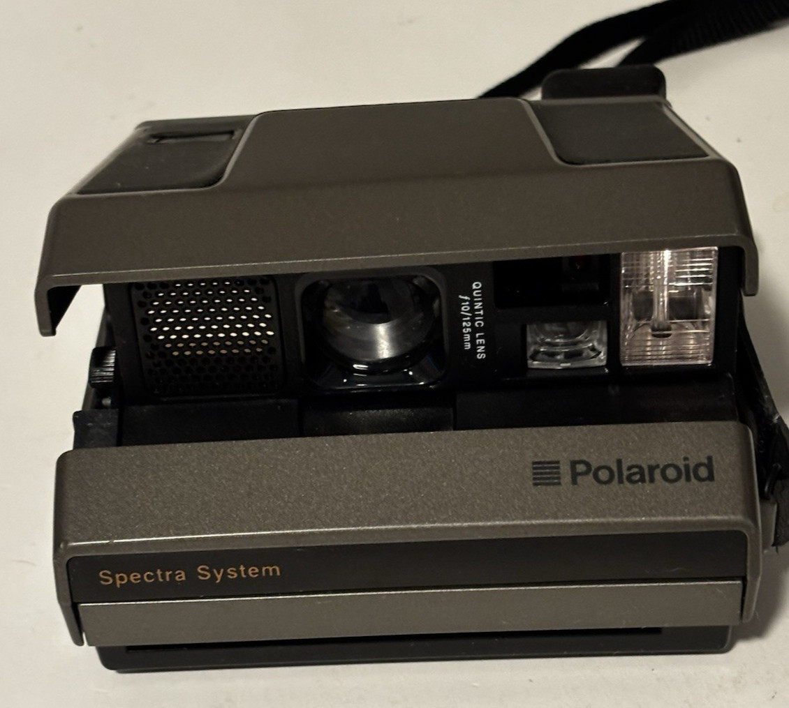 Vintage Polaroid Spectra System Instant Film Camera Powers On Red Light Tested
