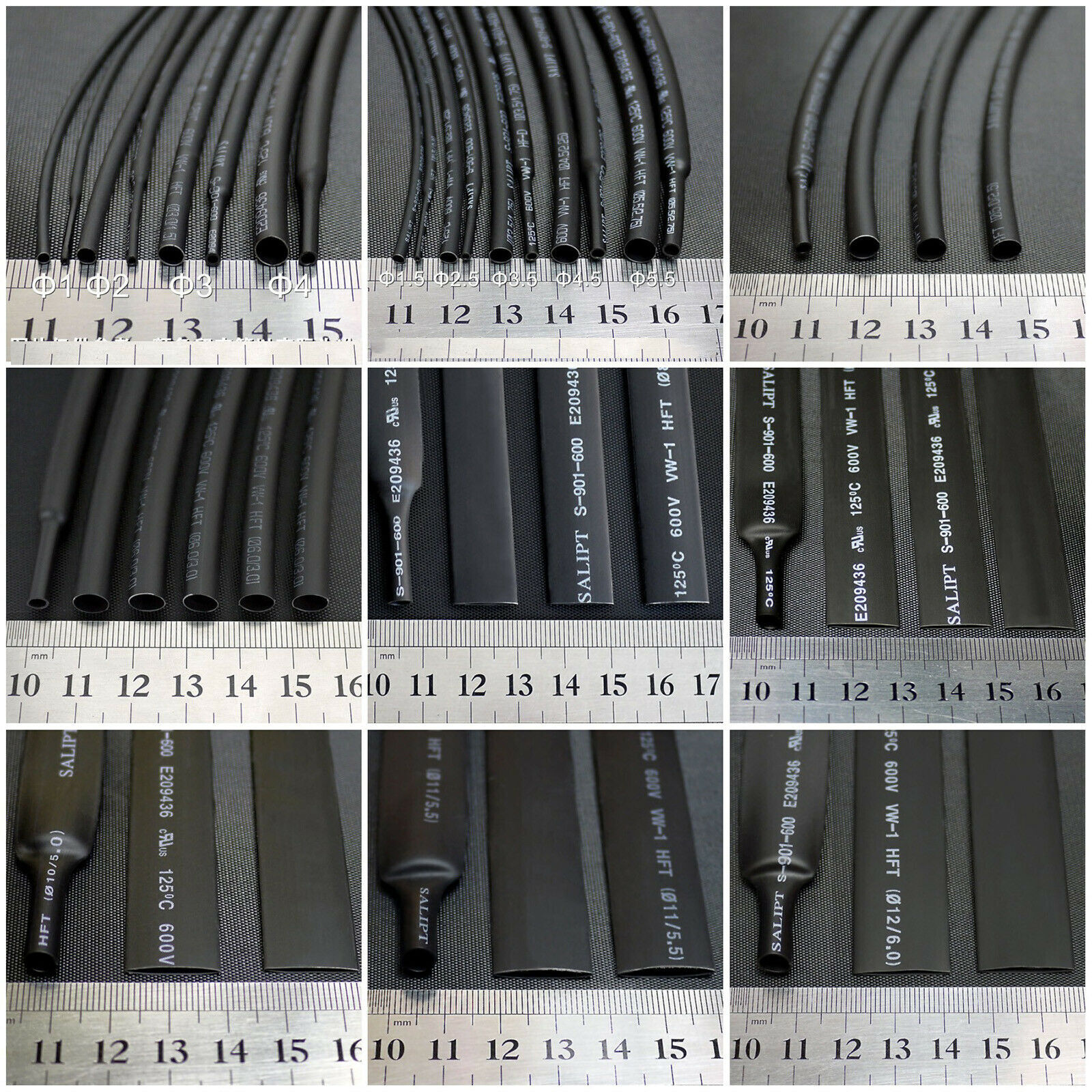 Heat Shrink 2:1 Heatshrink Tubing 3~5.5mm Electrical Sleeving Cable / Wire Tube