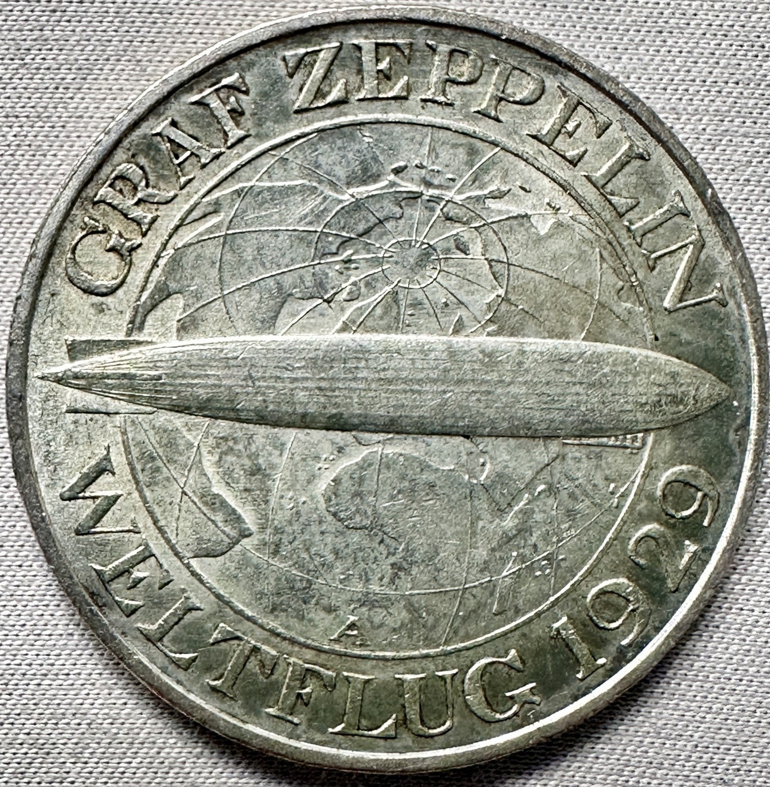 Germany 3 Reichsmark Graf Zeppelin silver coin 1930 A KM 67 Best Seller