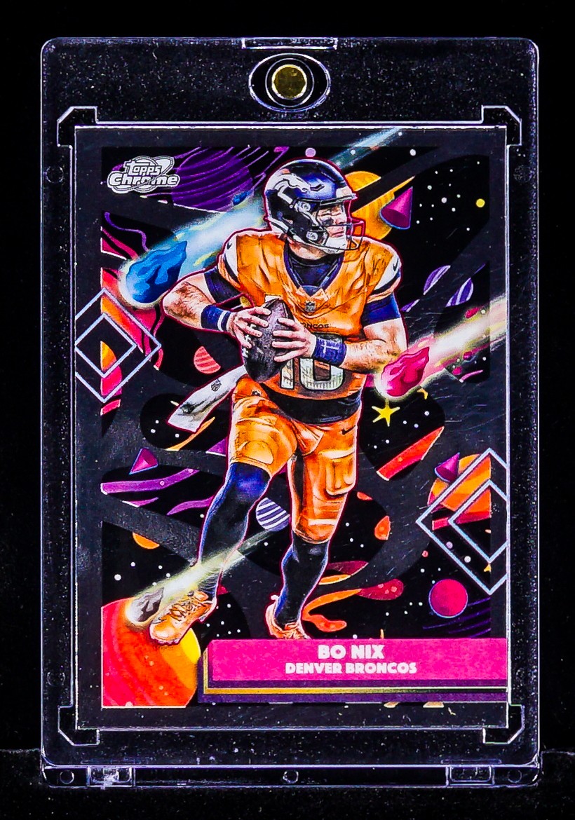 Bo Nix CHROME UFO OUTER SPACE PRIZM CARD Bo Nix CHROME UFO OUTER SPACE PRIZM CARD