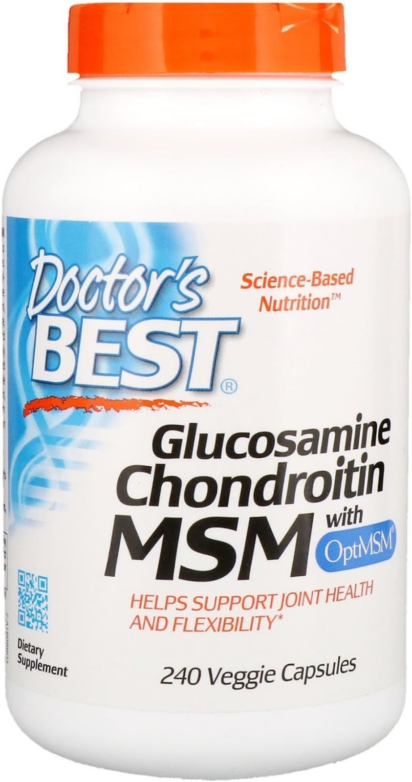 Doctor's Best (1 pack of Glucosamine Chondroitin MSM with OptiMSM,240Veggie Ca)-