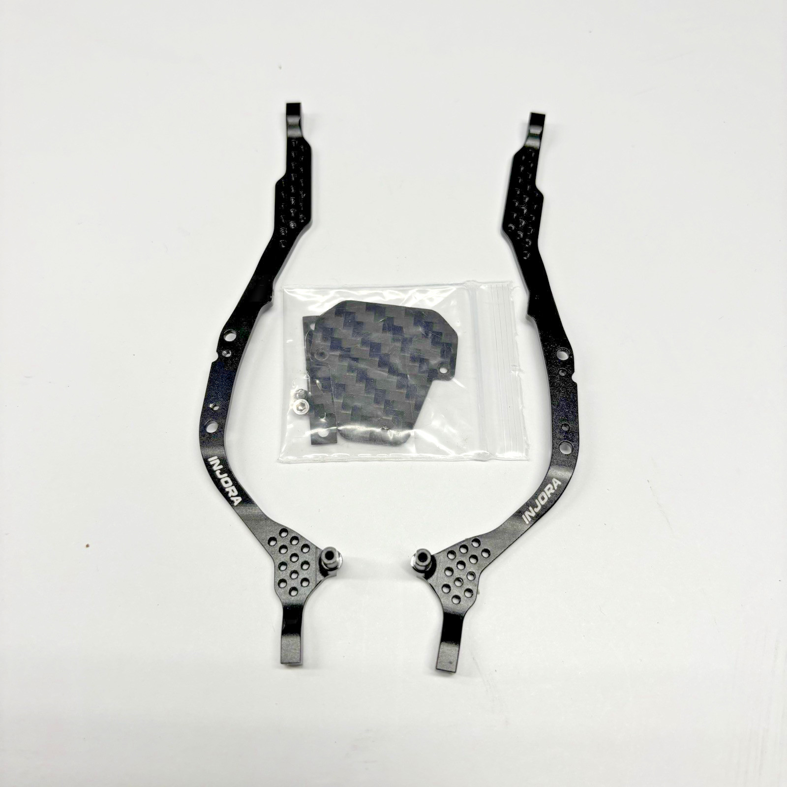 INJORA LCG Aluminum Chassis Kit POM Rock Sliders for Axial SCX30 1/30 RC