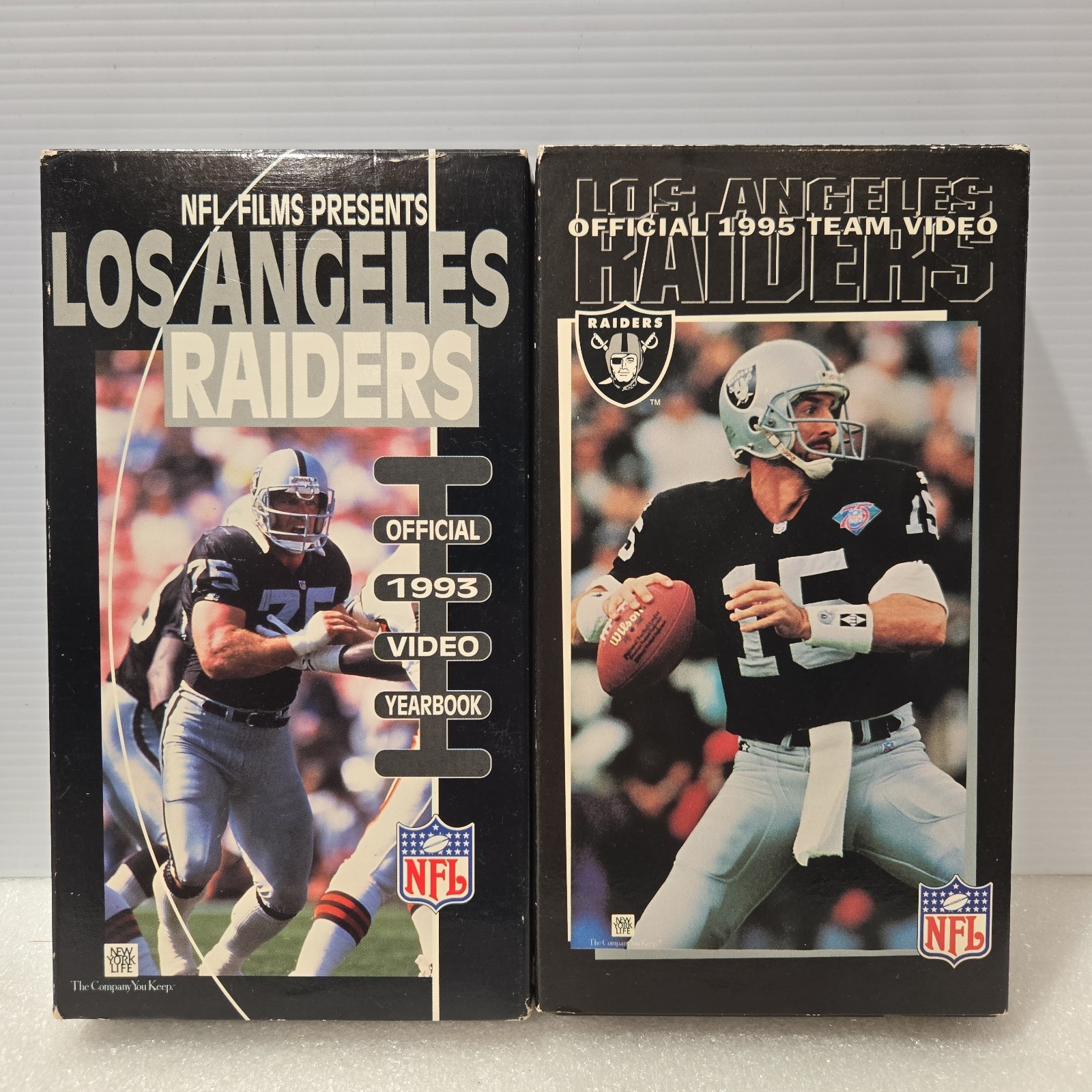 Los Angeles Raiders 1995 & 1993 Official Team Videos Yearbook VHS Los Angeles Raiders 1995 & 1993 Official Team Videos Yearbook VHS