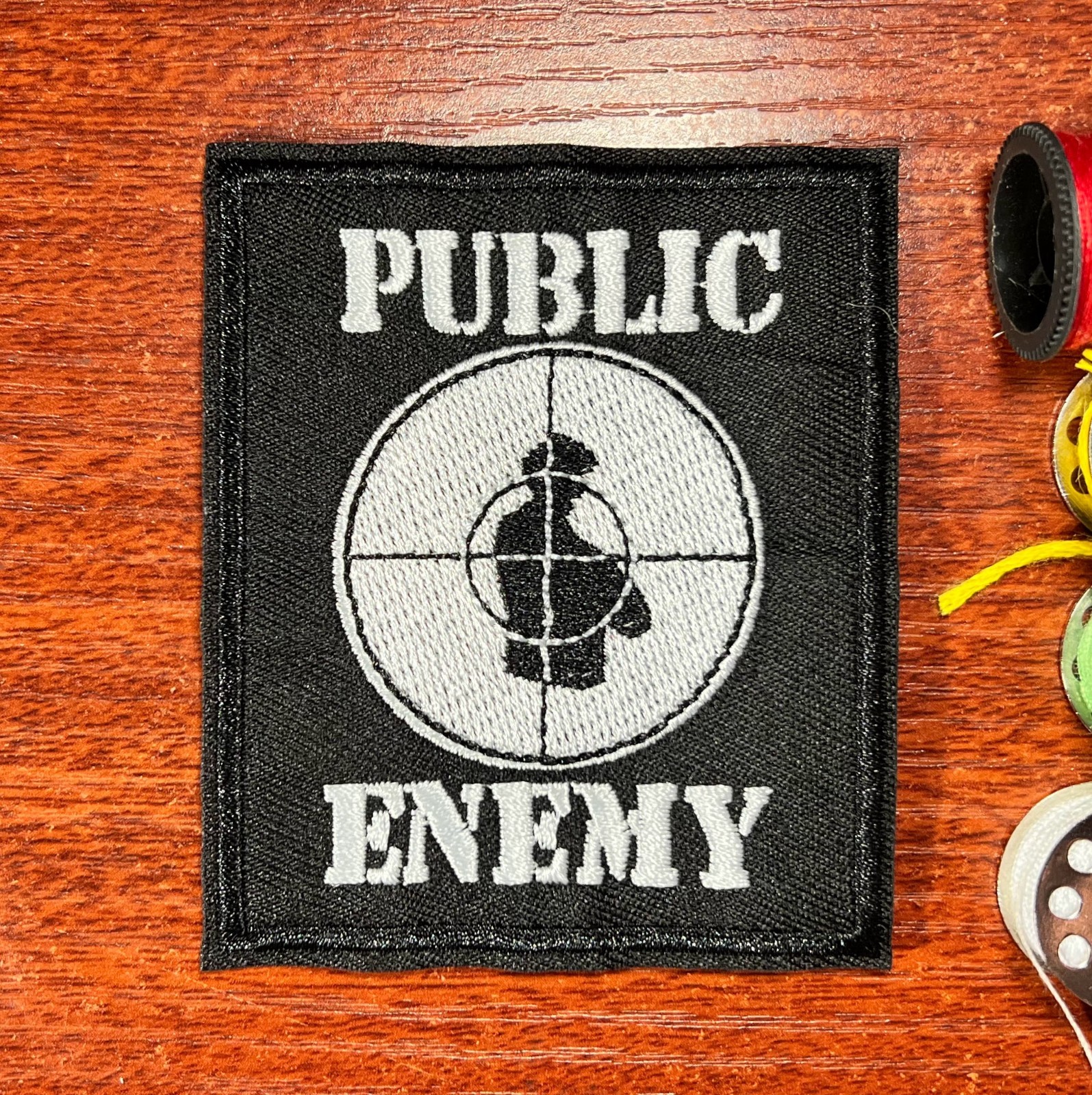 Public Enemy Target Practice Sheet Music Rap Embroidered Iron On Patch 3.25x2.5 Public Enemy Target Practice Sheet Music Rap Embroidered Iron On Patch 3.25x2.5