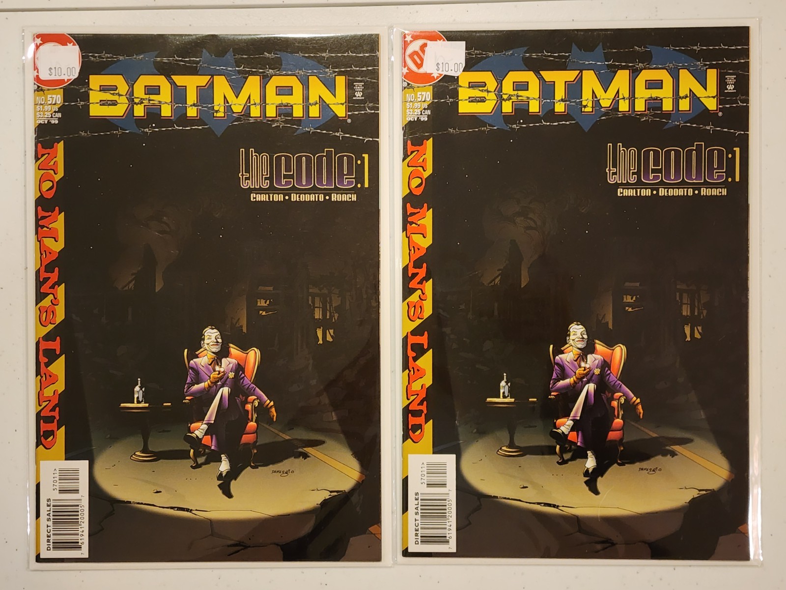 2x Batman #570 DC Comic 1999 Early Harley Quinn Appearance Joker - Nice Copies
