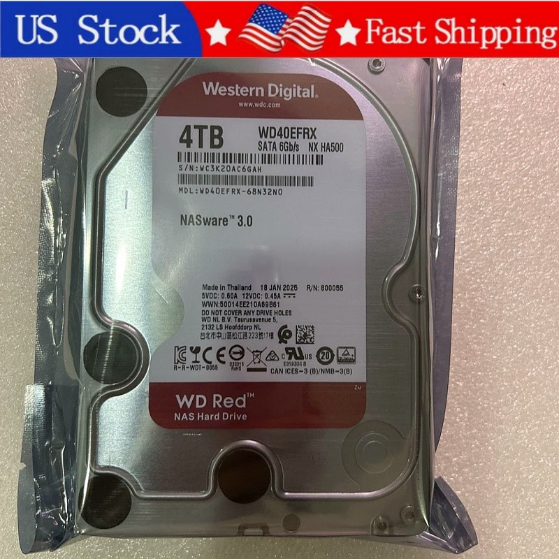 New Western Digital WD40EFRX 68N32N0 4TB 3.5