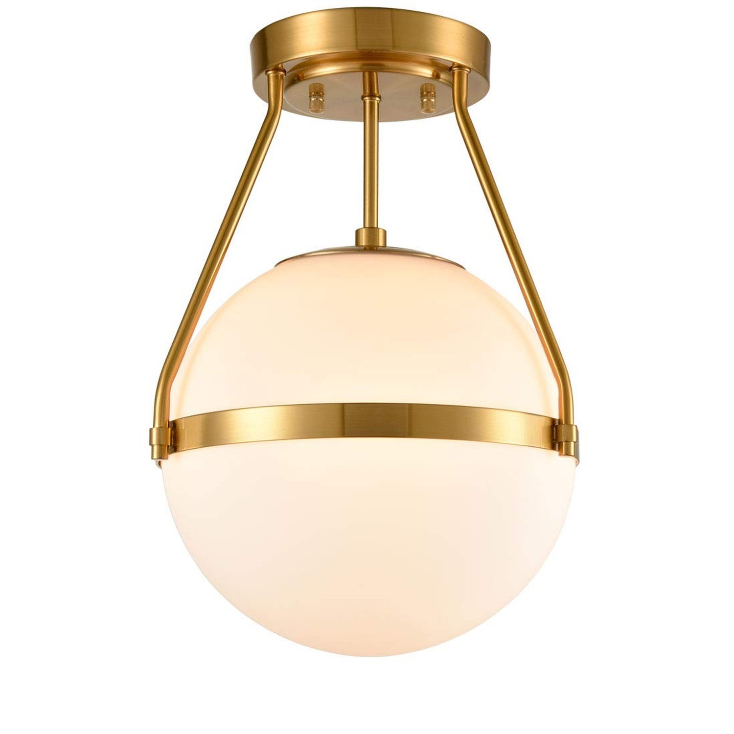 HOLKIRT Mid Century Modern Globe Semi Flush Mount Ceiling Light Fixture,White... HOLKIRT Mid Century Modern Globe Semi Flush Mount Ceiling Light Fixture,White...