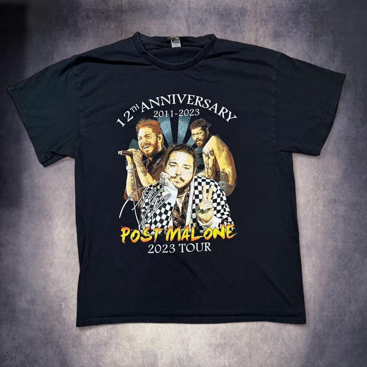 Rare Post Malone 12th Anniversary Tour T-shirt Rare Post Malone 12th Anniversary Tour T-shirt
