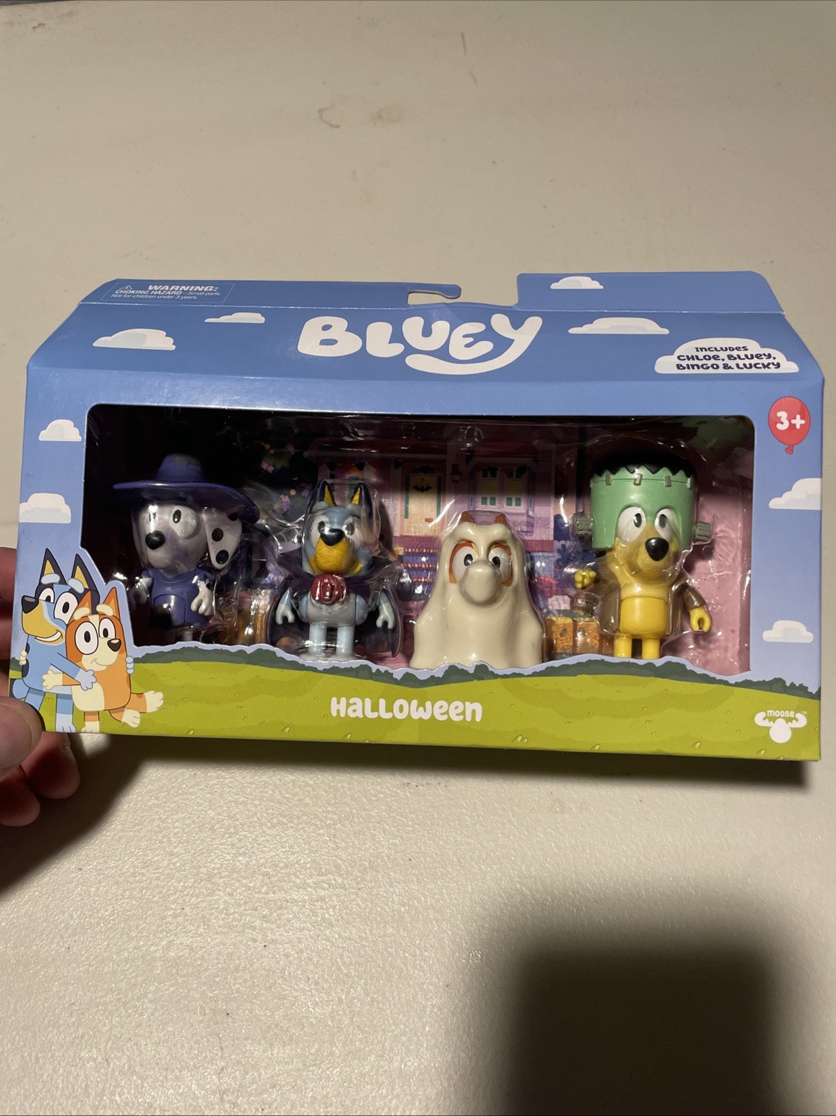 Bluey Halloween Figure Pack 4 Set Moose Toys Bingo Chloe Lucky Vampire Ghost Lot Bluey Halloween Figure Pack 4 Set Moose Toys Bingo Chloe Lucky Vampire Ghost Lot