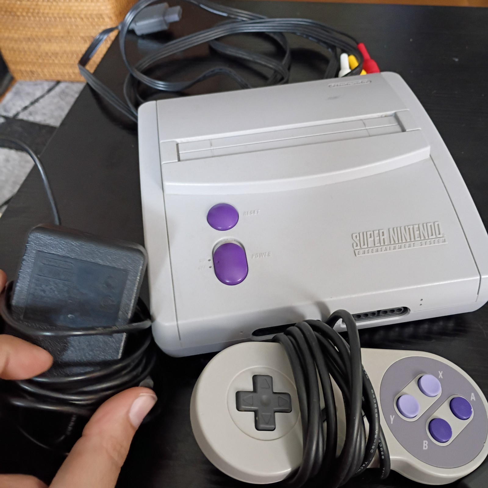 vintage 1991 Super Nintendo SNES - System Console OEM Controller  SNS-101 tested