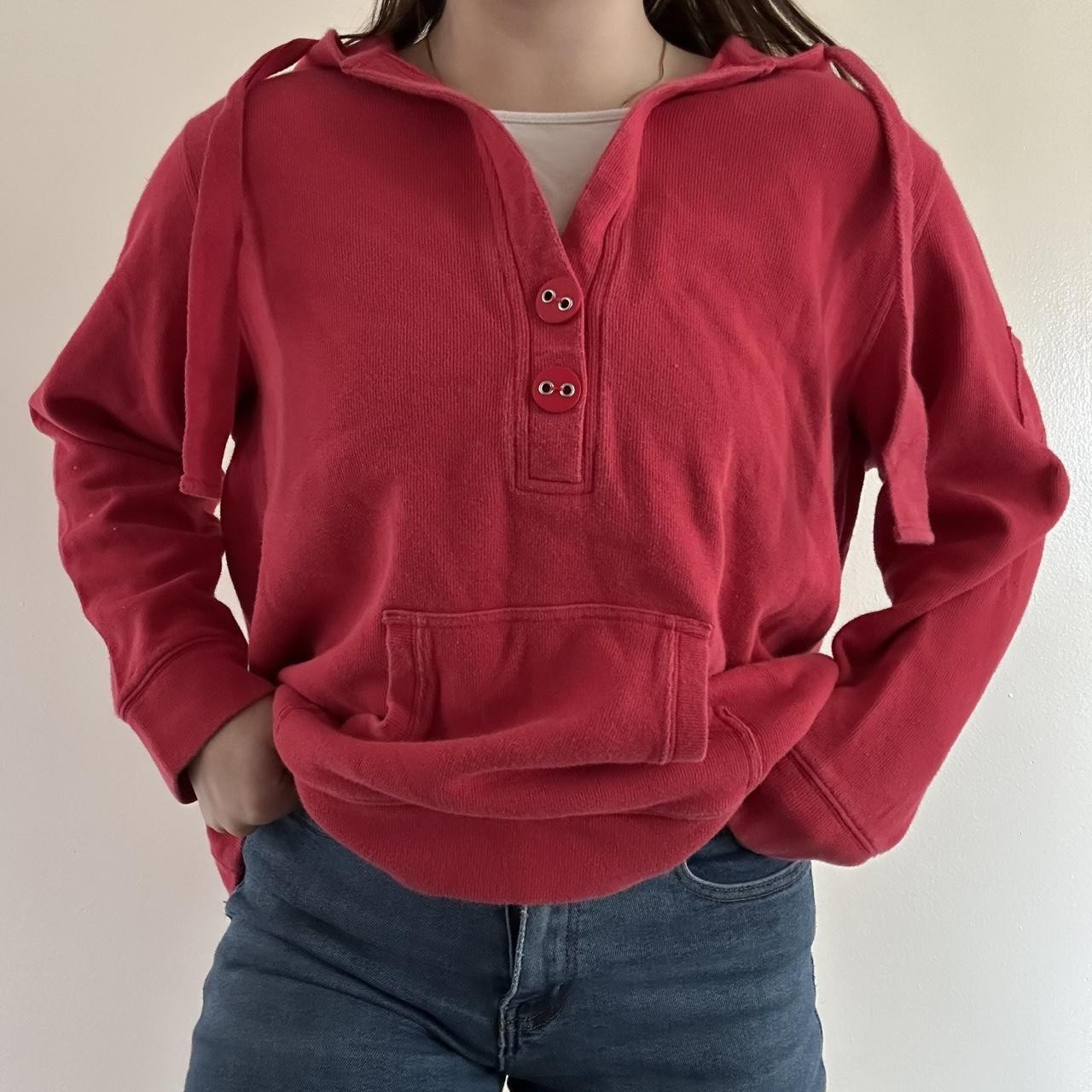 Vintage Coldwater Creek Red Button-Up Hoodie Layered Look – Size 2X Vintage Coldwater Creek Red Button-Up Hoodie Layered Look – Size 2X