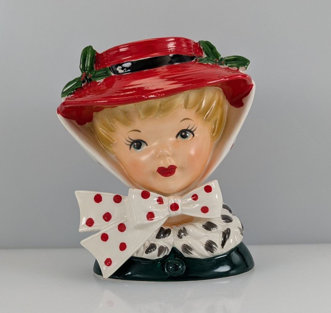Vintage Lady Head Vase \ Vintage Lady Head Vase \