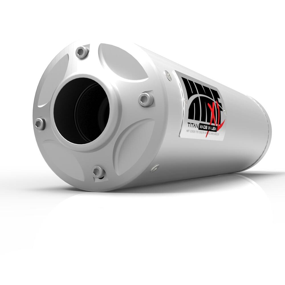 HMF Slip On Titan-XL Exhaust for Kawasaki Teryx (08-13) Stainless w/Billet
