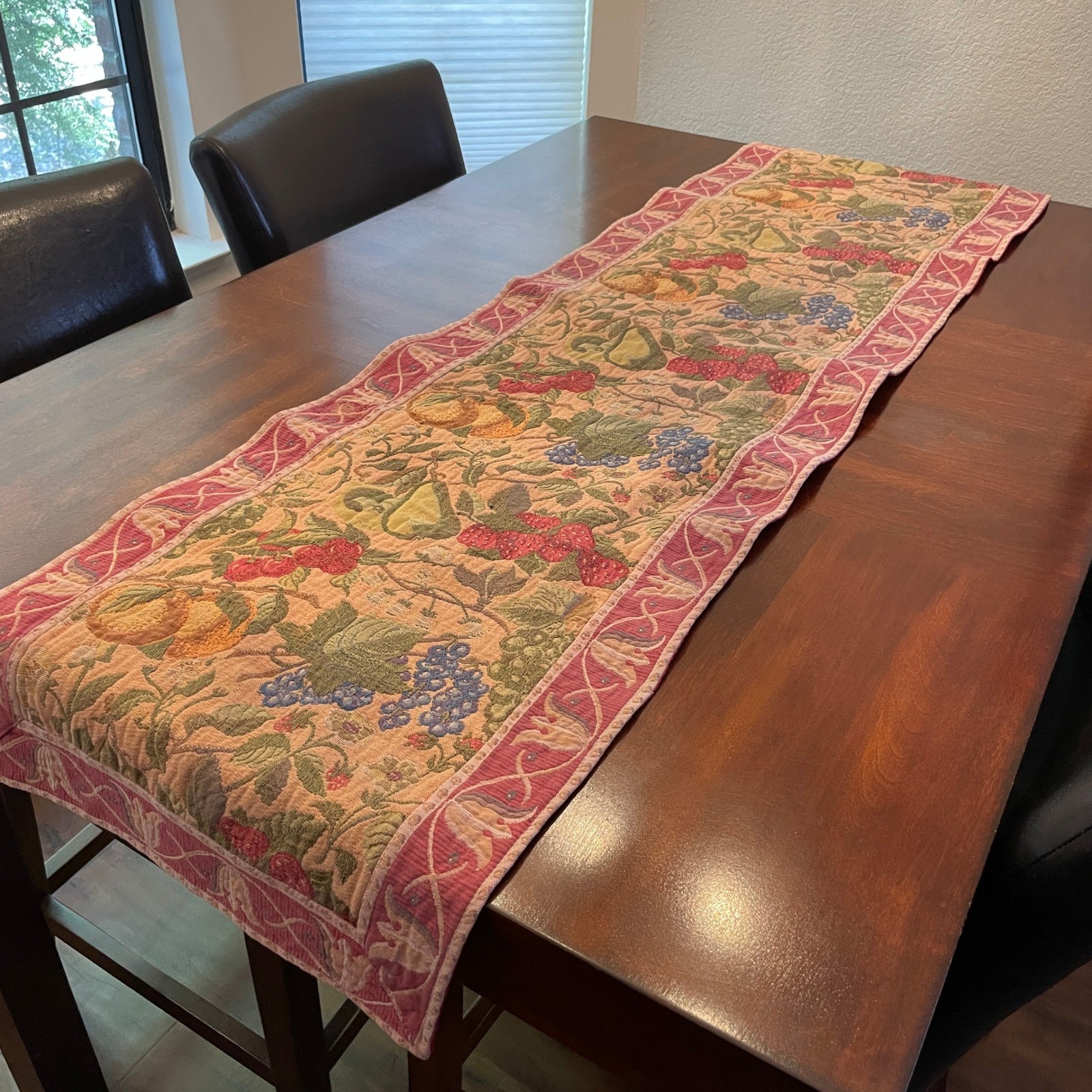 Vintage Fruit Tapestry Table Runner 17\