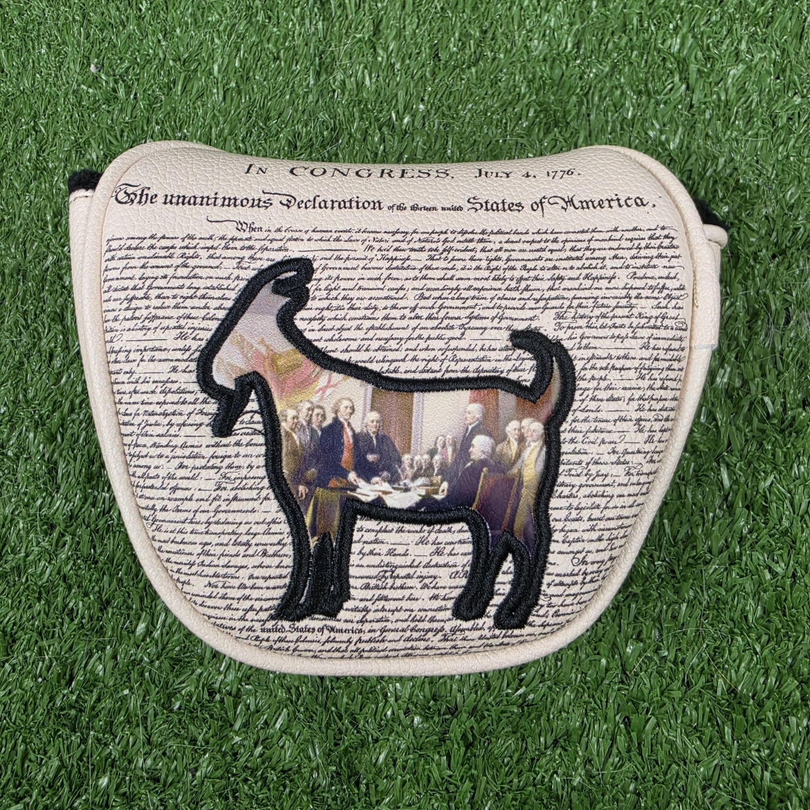 GOATED Golf Mallet Headcover The Declaration Congress Limited Edition Sold Out GOATED Golf Mallet Headcover The Declaration Congress Limited Edition Sold Out