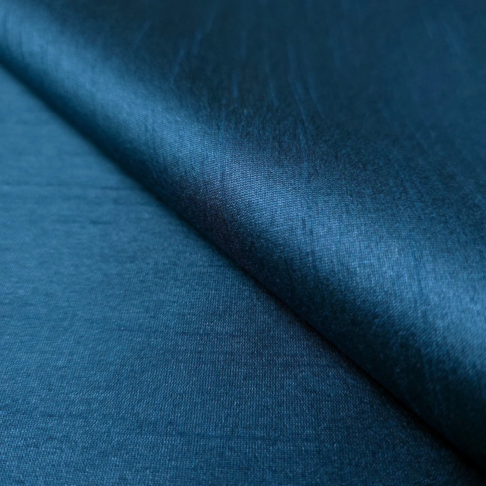15 YARD LOT BLUE TEAL PEACOCK FAUX SILK DUPIONI FABRIC TWO TONE IRREDESCENT 58\