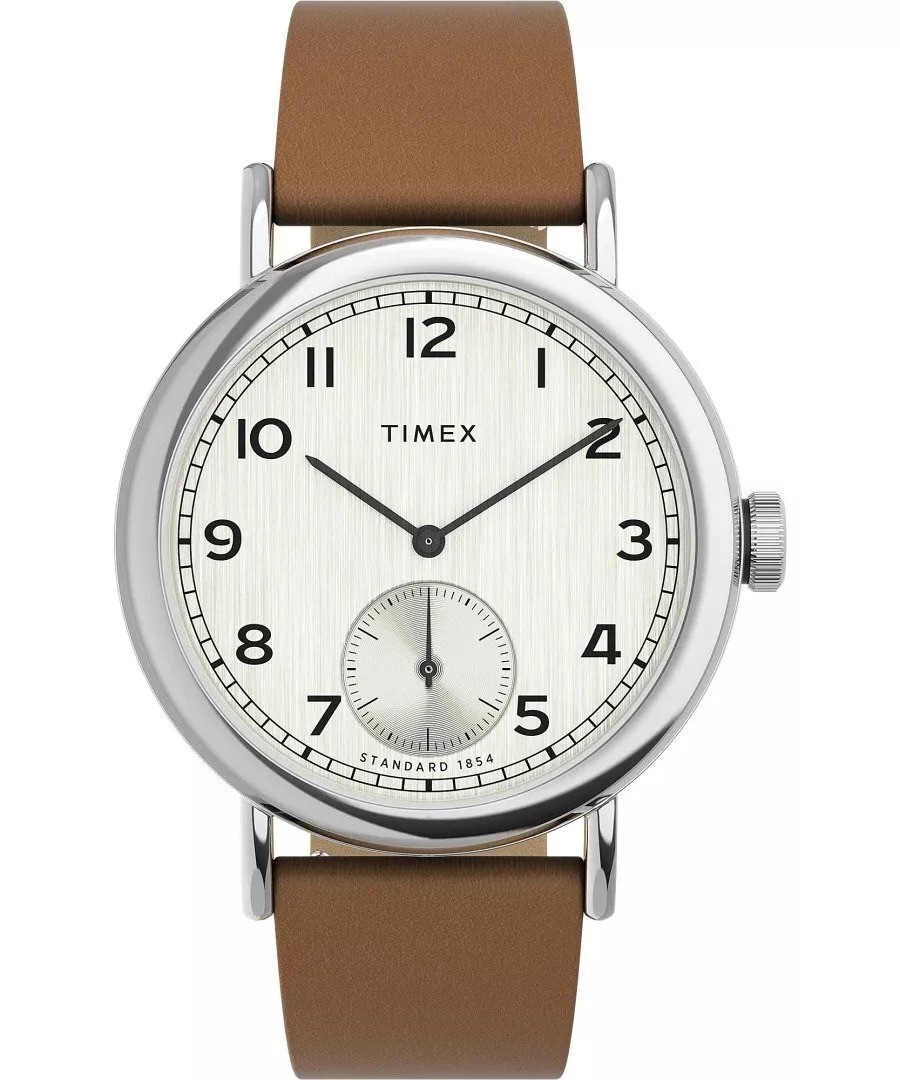 Mens Wristwatch TIMEX STANDARD TW2V71500 Leather Brown