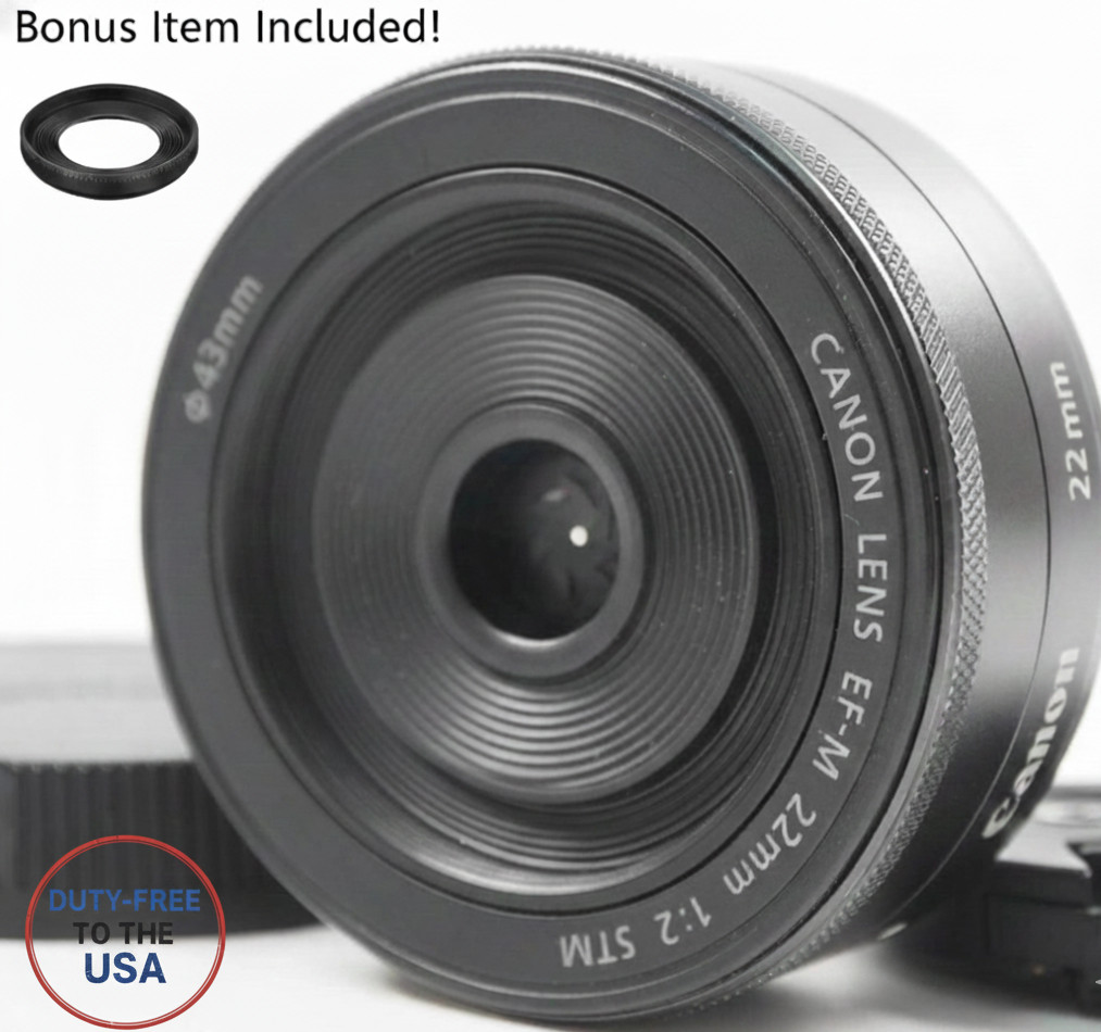 Works Perfectly[Mint] Canon EF-M 22mm f/2 STM Lens for EOS M  + FREE Lens Hood