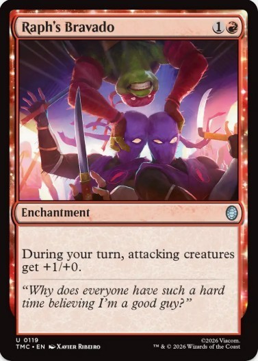 1 x Raph's Bravado - Teenage Mutant Ninja Turtles Commander - LP - MTG