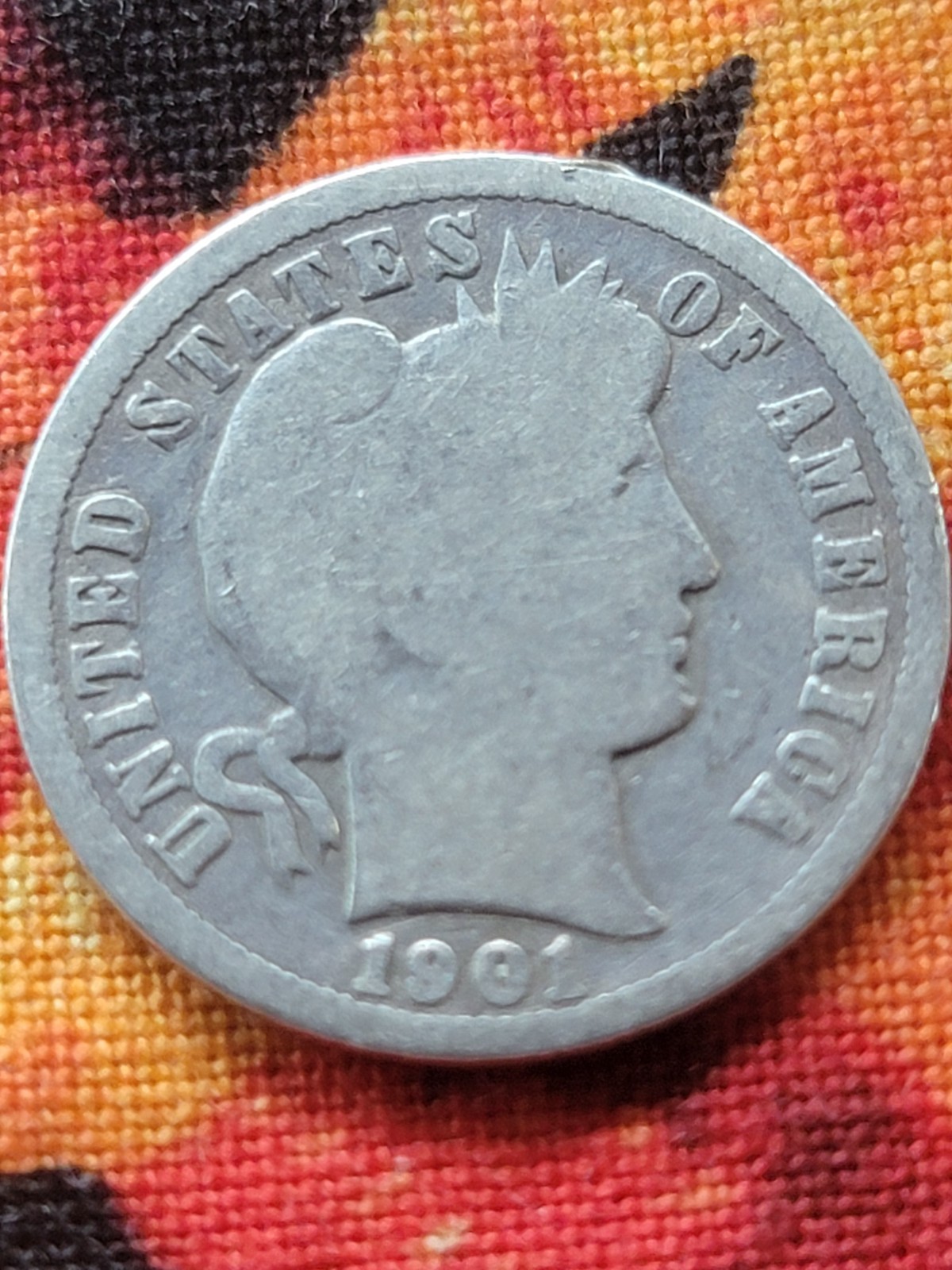 Nicer Low Mintage 1901 O Barber Liberty Dime Nicer Low Mintage 1901 O Barber Liberty Dime