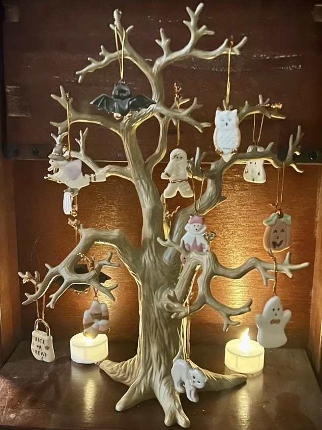 Original 2004 Lenox Halloween Trick or Treat Tree Set - 14pc Box 24K Gold EXTRA Original 2004 Lenox Halloween Trick or Treat Tree Set - 14pc Box 24K Gold EXTRA