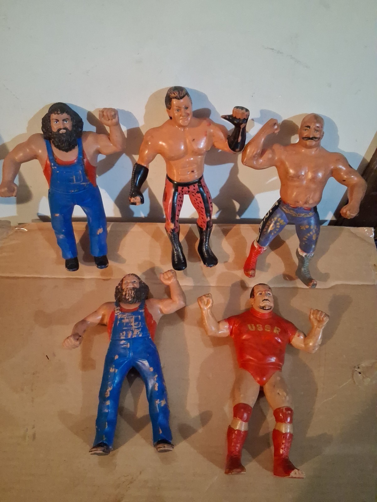 Vintage LJN Wresting Figures Lot of 5 Figures Used As Is Vintage LJN Wresting Figures Lot of 5 Figures Used As Is