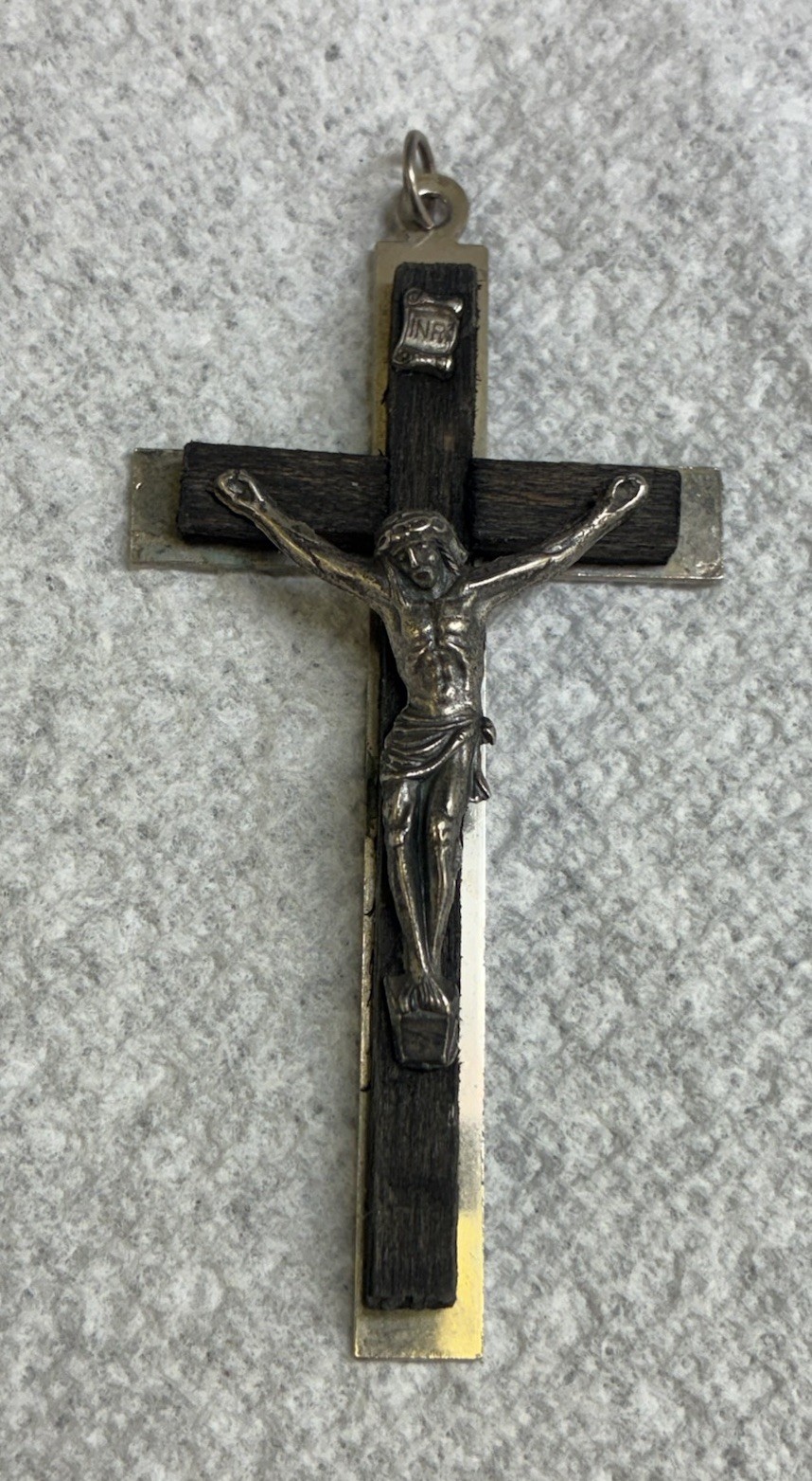 Vintage Italian Black Wood Inlay Crucifix 3 Inch Blessed Italy Pendant Vintage Italian Black Wood Inlay Crucifix 3 Inch Blessed Italy Pendant