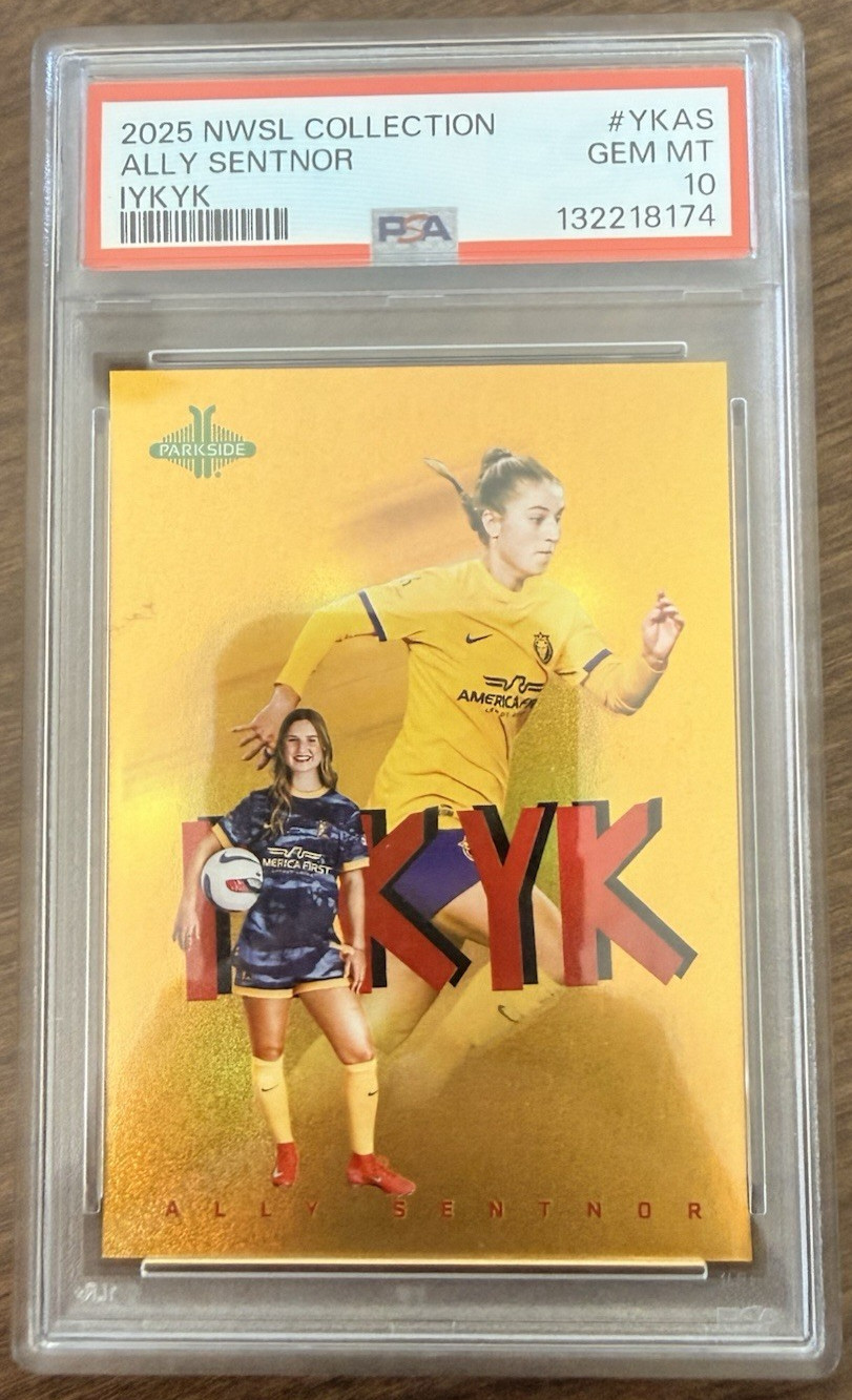 2025 Parkside NWSL USWNT Ally Sentnor #YKAS PSA 10 GM MINT POP 1 