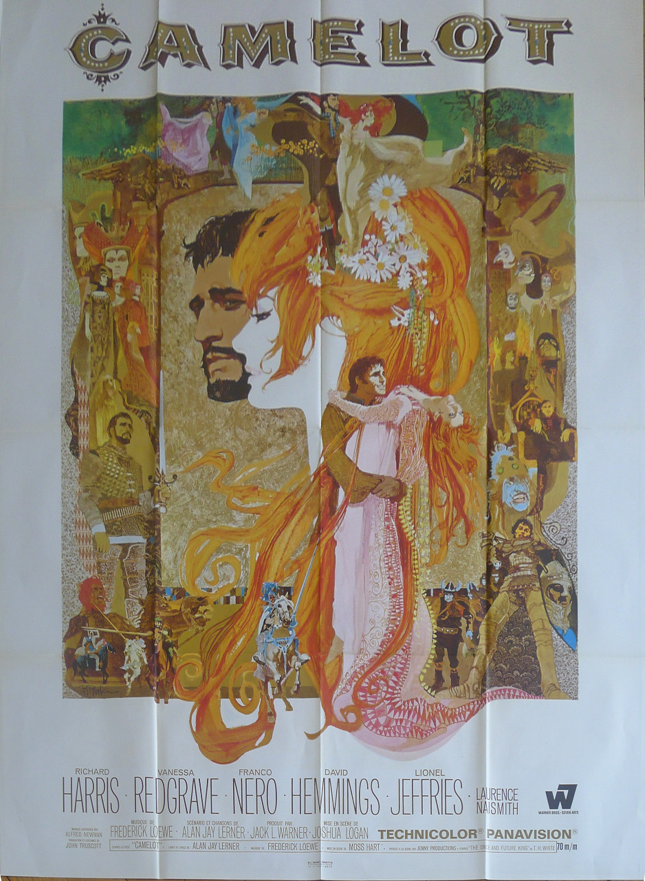 CAMELOT - REDGRAVE / HARRIS / NERO - PEAK - ORIGINAL LARGE FRENCH MOVIE POSTER
