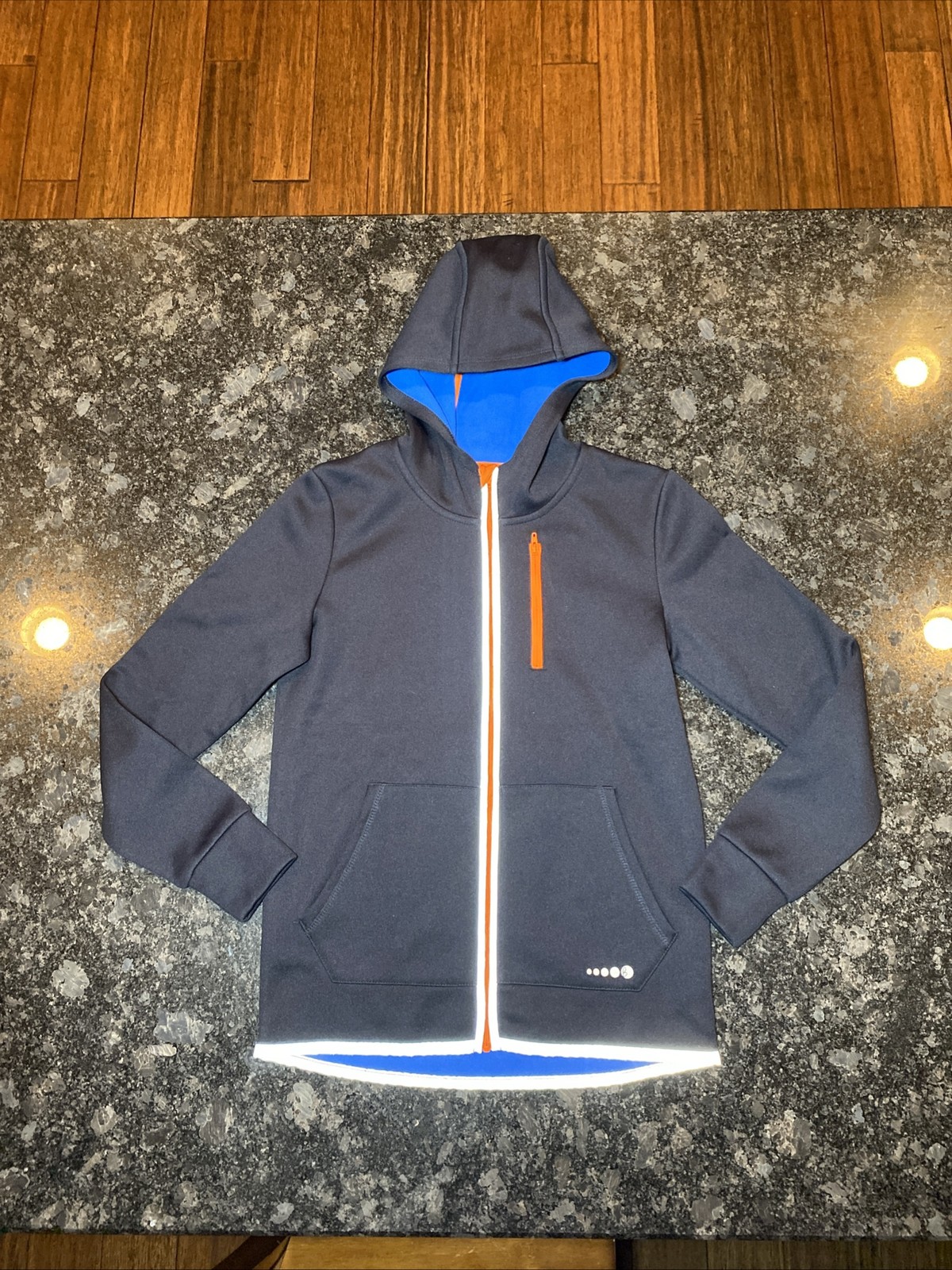 Boden Boy’s Size 9-10Y 140 cm Blue Lightweight Lined Hooded Jacket Full Zip Boden Boy’s Size 9-10Y 140 cm Blue Lightweight Lined Hooded Jacket Full Zip
