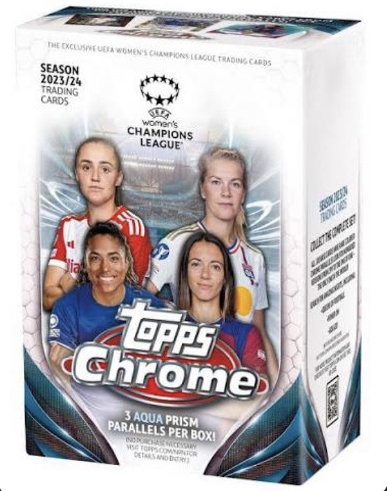 Topps Chrome UEFA Women's Champions League 2023/24 Box Aqua Prism Parallels Topps Chrome UEFA Women's Champions League 2023/24 Box Aqua Prism Parallels