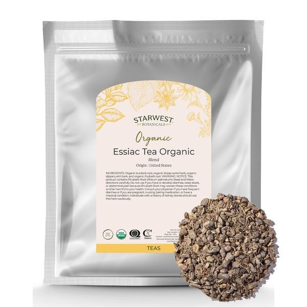 Starwest Botanicals Organic Essiac Tea 1 Pound	Exp 01/2028 (Pack 1)