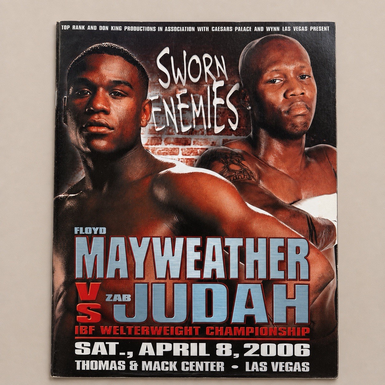 Floyd Mayweather vs Zab Judah 2006 Official Fight Program Boxing Las Vegas