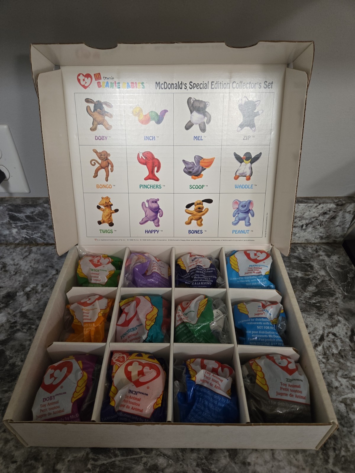 1998 McDonalds Teenie Beanie Babies Special Edition Set IOB
