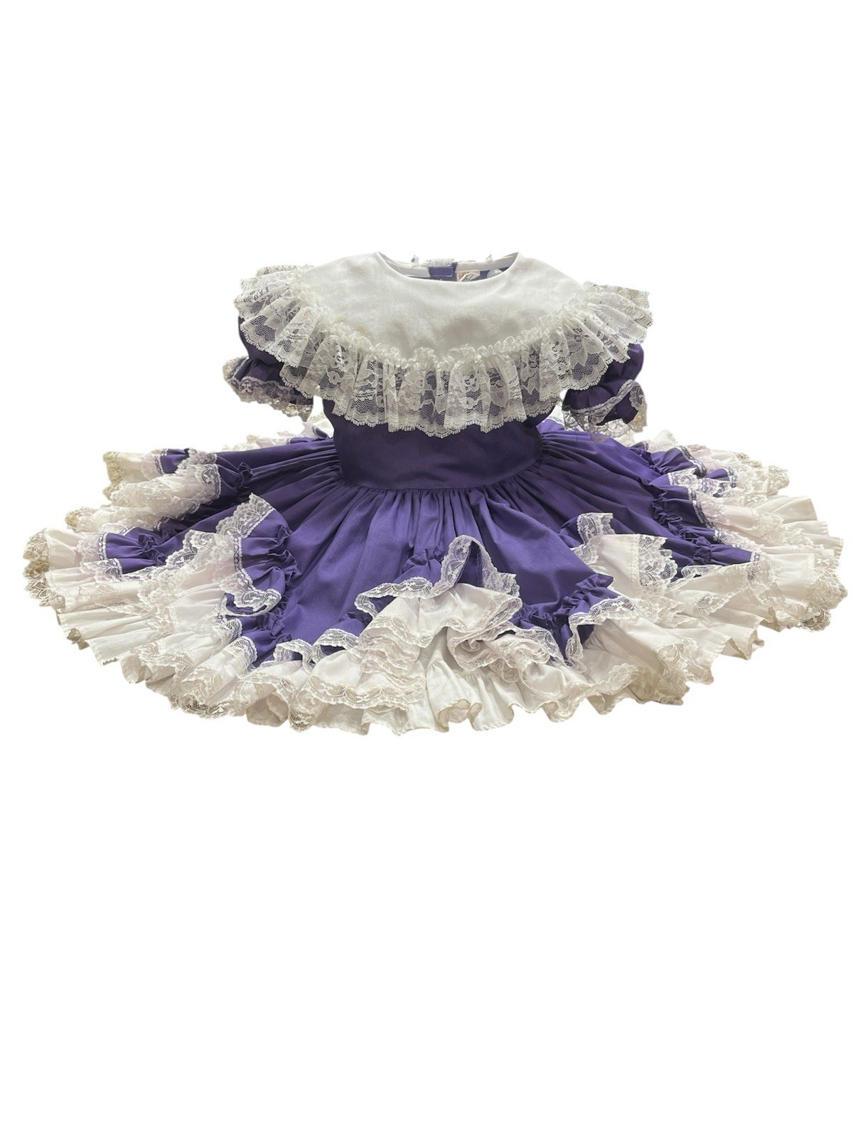 Vintage lid\'l dolly\'s 80/90\'s dress Toddler Easter Size 4-purple/White Lace 847 Vintage lid\'l dolly\'s 80/90\'s dress Toddler Easter Size 4-purple/White Lace 847