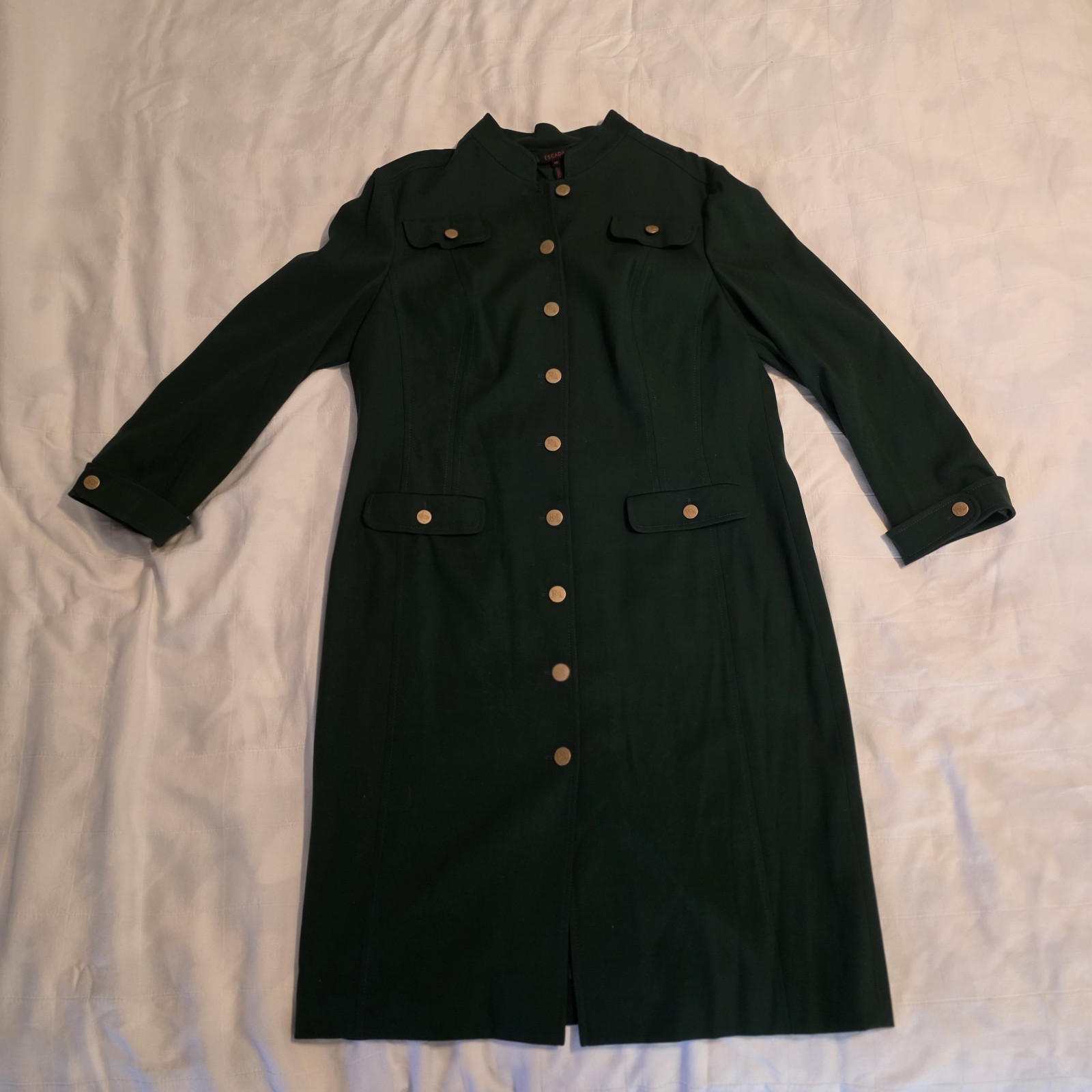 VTG Escada Midi Dress Sz 46 Structured Classic Designer 44\