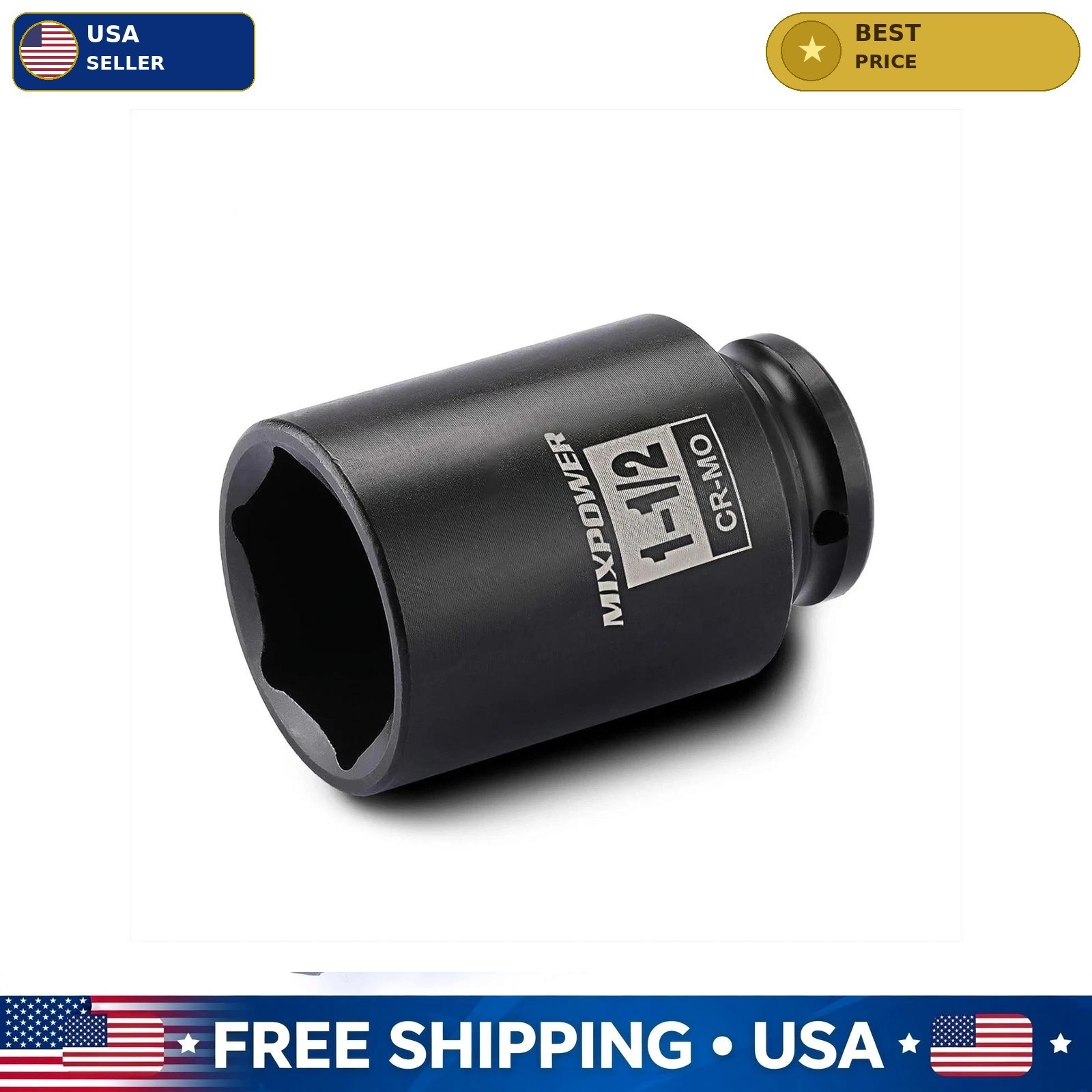 MIXPOWER 1/2 Inch Drive Deep Impact Socket 1-1/2\