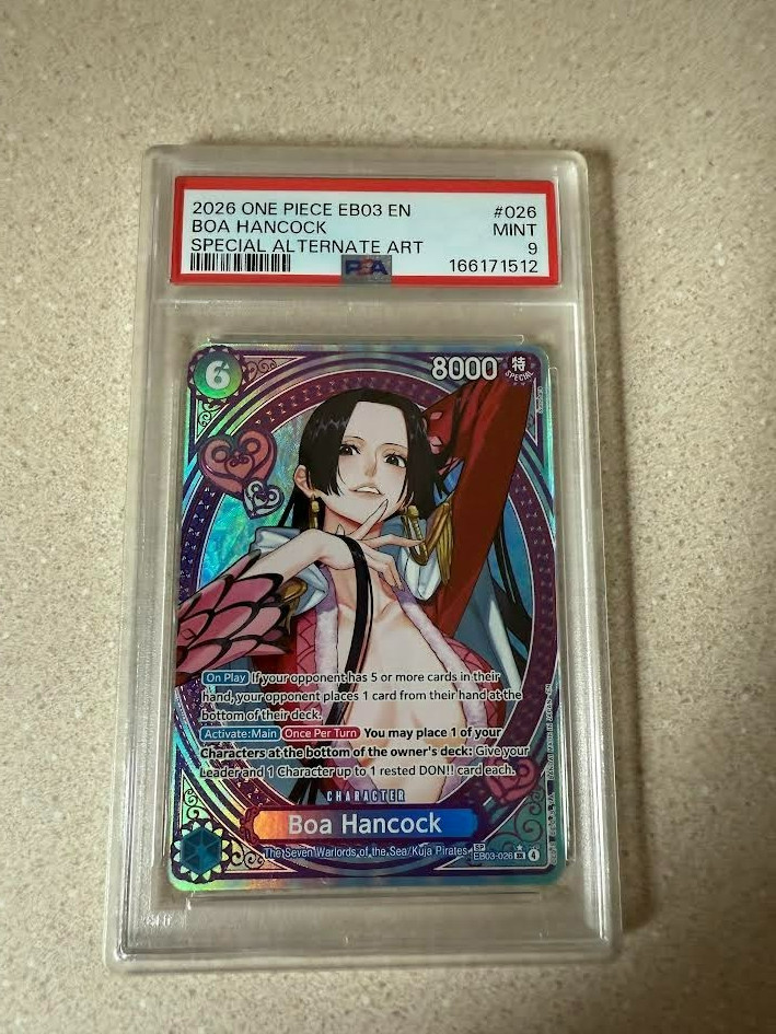 2026 ONE PIECE EB03-HEROINES EDITION SPECIAL ALT ART BOA HANCOCK PSA 9 2026 ONE PIECE EB03-HEROINES EDITION SPECIAL ALT ART BOA HANCOCK PSA 9