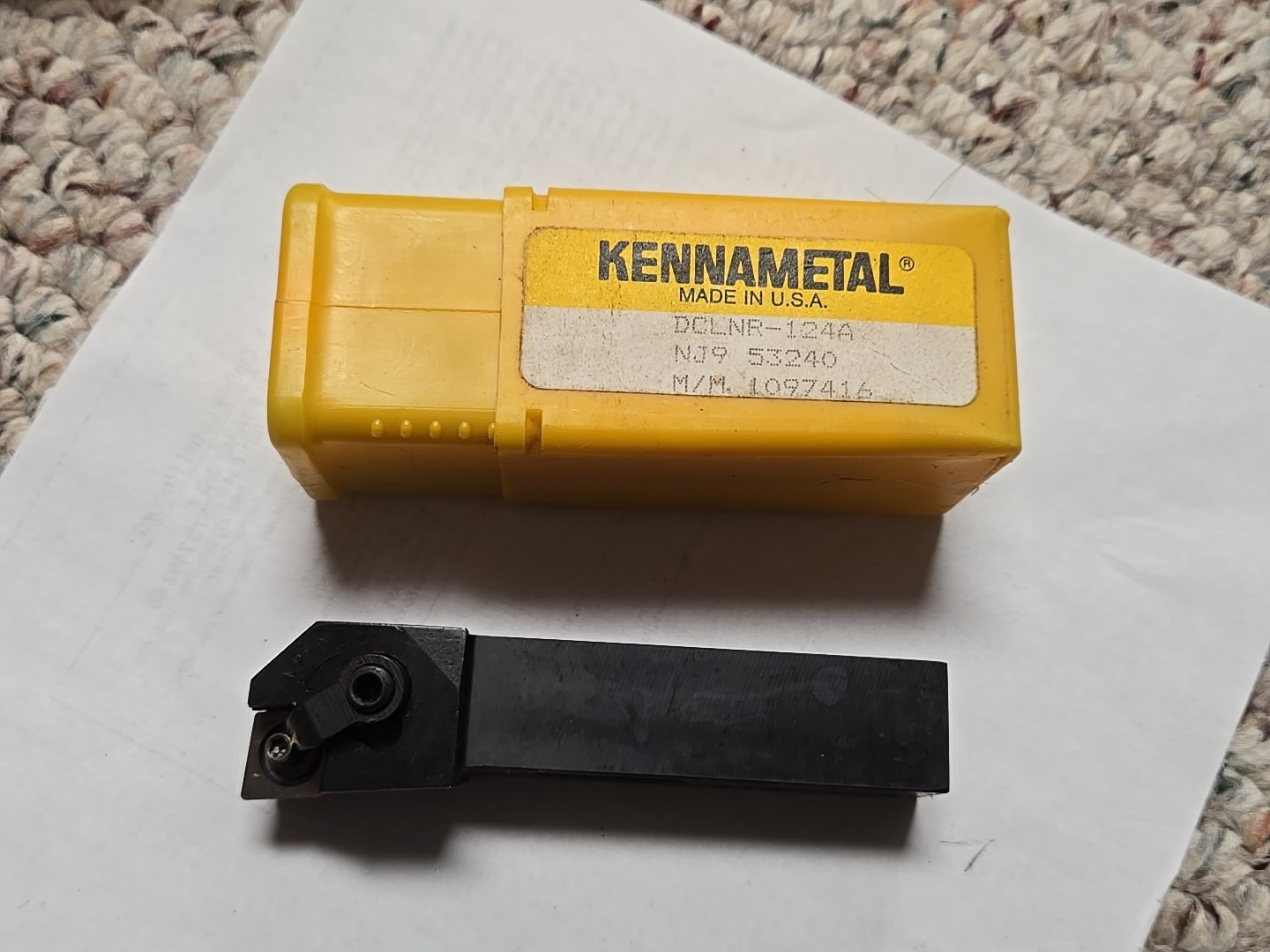 New Kennametal DCLNR-124A Indexable Tool Holder 3/4 New Kennametal DCLNR-124A Indexable Tool Holder 3/4