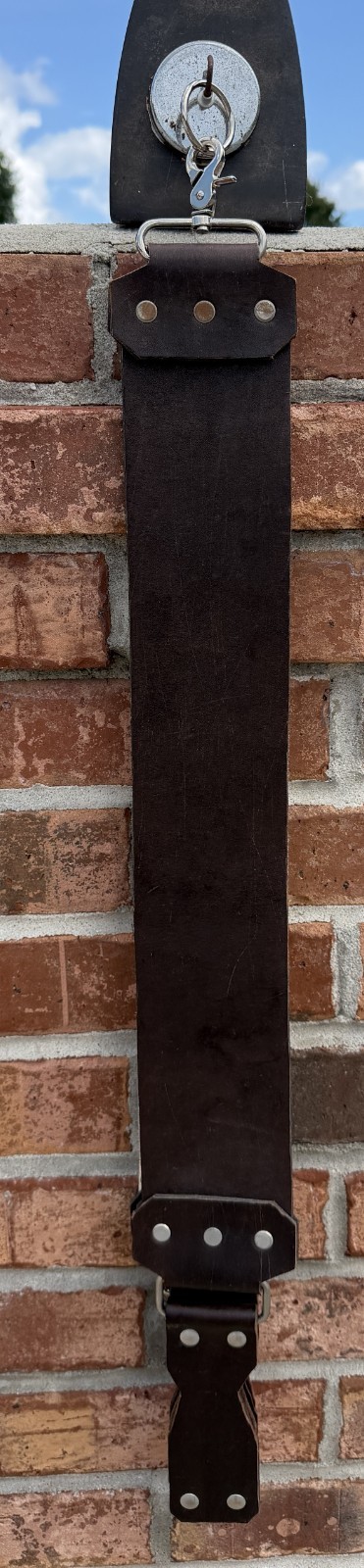 Custom Genuine Horse Hide 3-inch Double Strop Premium Linen Web Belt