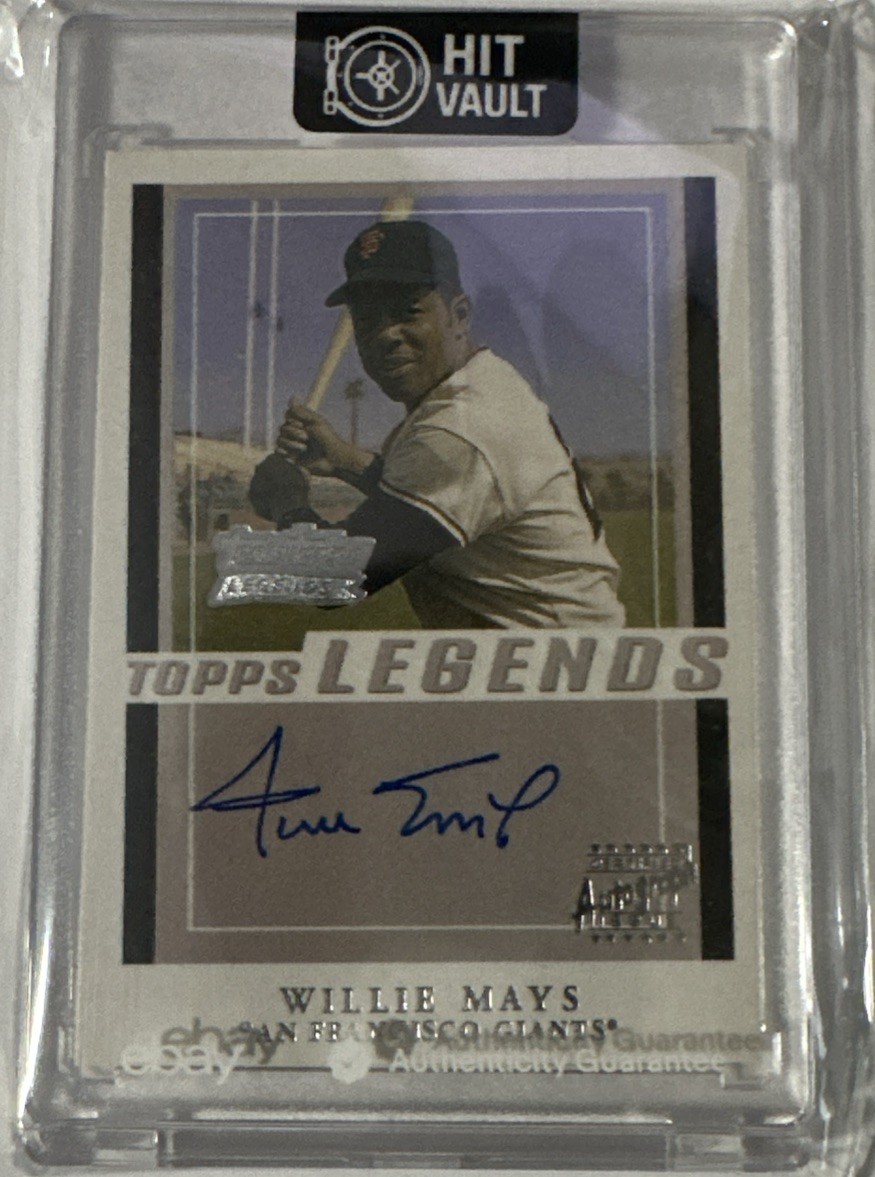 Willie Mays 2003 Topps Legends #TF-WM On Card Autograph HOF SF GIANTS Willie Mays 2003 Topps Legends #TF-WM On Card Autograph HOF SF GIANTS