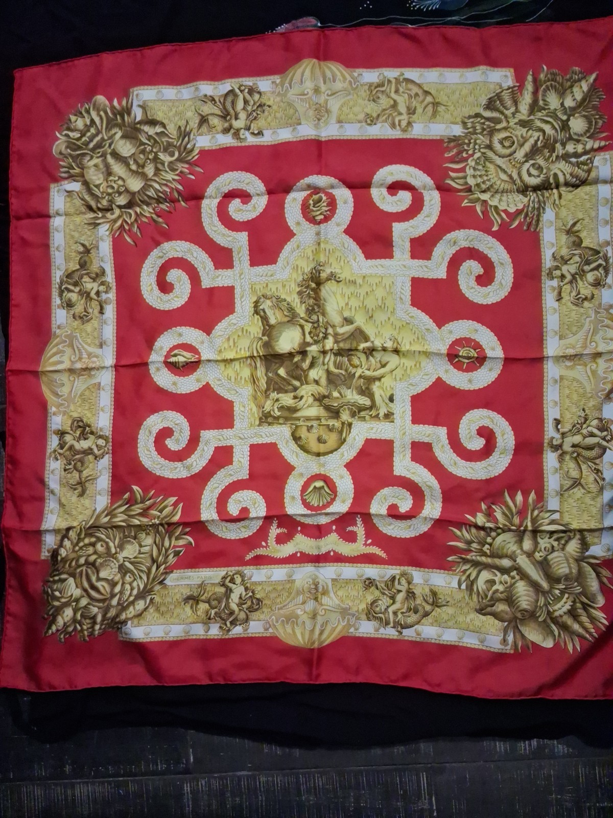 Hermes Of Paris 70s Silk Scarf
