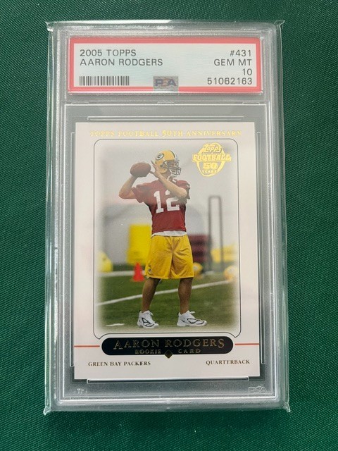 2005 Topps Football Aaron Rodgers Rookie Green Bay Packers #431 PSA 10 2005 Topps Football Aaron Rodgers Rookie Green Bay Packers #431 PSA 10