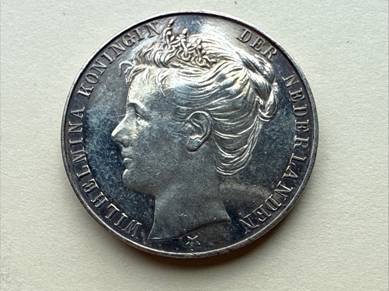 1898 Netherlands W/Queen WILHELMINA Silver Inauguration Medal i112862 Proof-like 1898 Netherlands W/Queen WILHELMINA Silver Inauguration Medal i112862 Proof-like